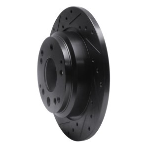 Acura RL Brake Rotor (1) - Rear Left - R1 Concepts - Drilled & Slotted - Black - `99-`01